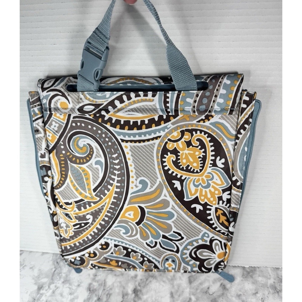 thirty-one Gray, Yellow & Blue Paisley Insulated Tote